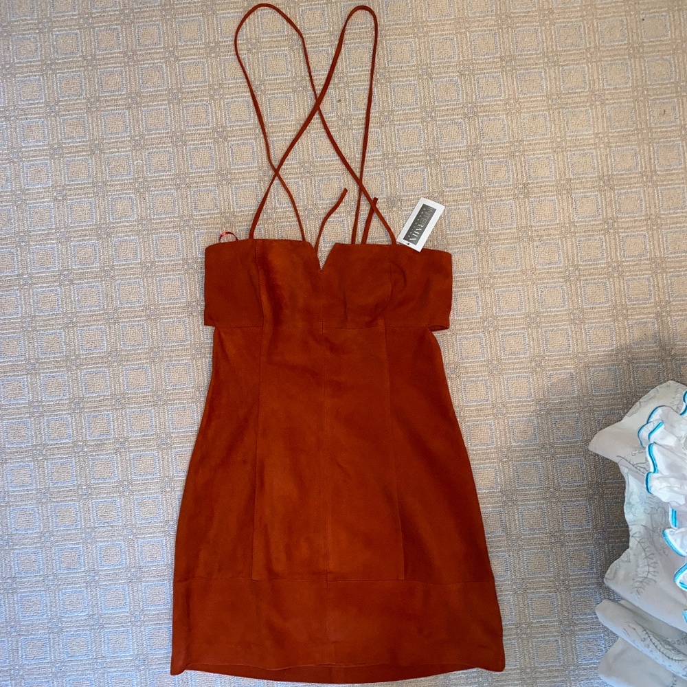 Orange Suede Dress